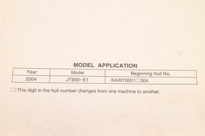 OEM Kawasaki 99924-1327-01 900 STX Jet Ski Service Manual