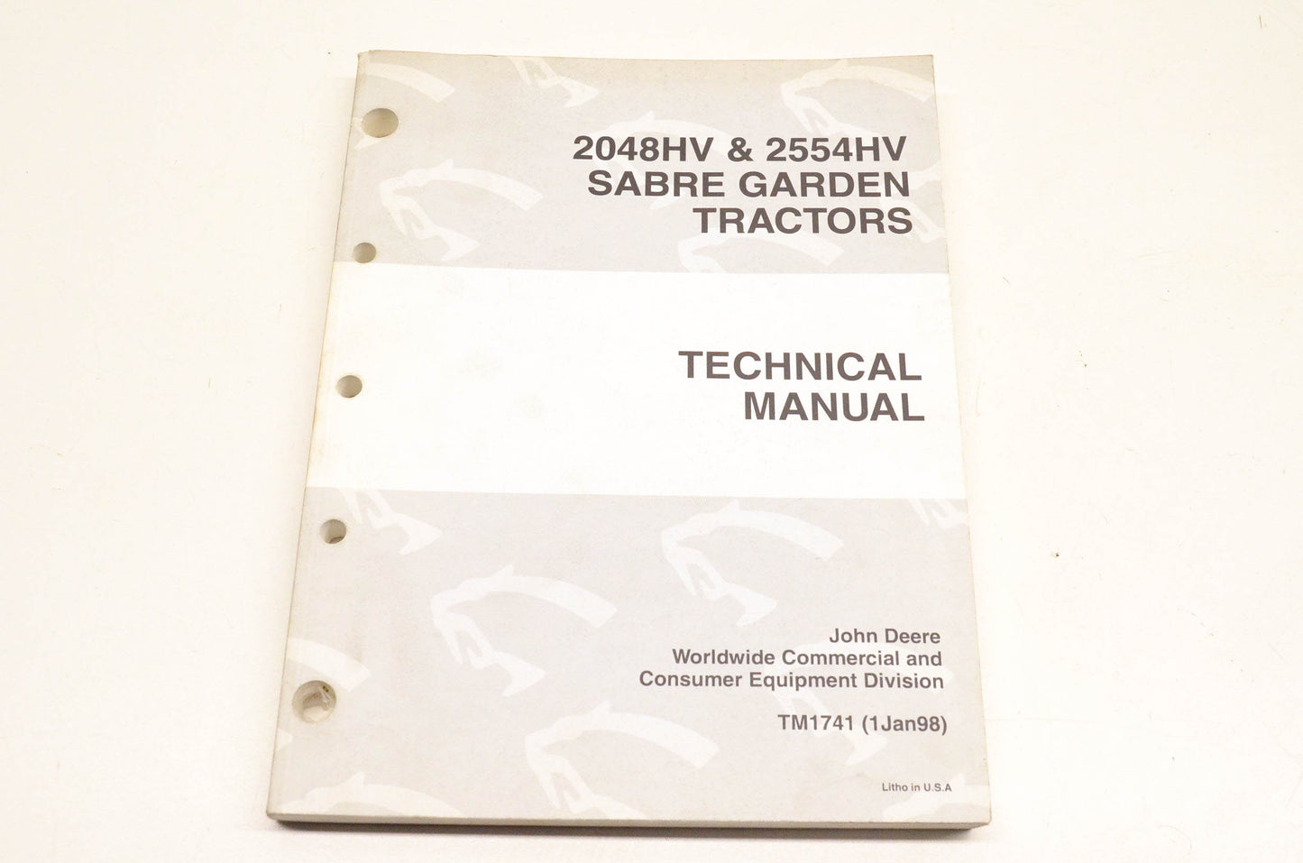 OEM John Deere TM1741, TM-1741 Sabre Garden Tractors Technical Manual