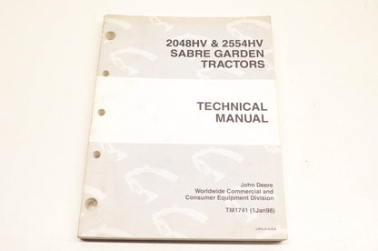OEM John Deere TM1741, TM-1741 Sabre Garden Tractors Technical Manual