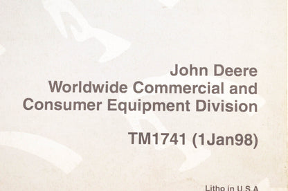 OEM John Deere TM1741, TM-1741 Sabre Garden Tractors Technical Manual