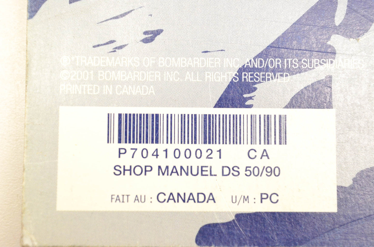 Bombardier 704100021 2002 DS50/90 Shop Manual