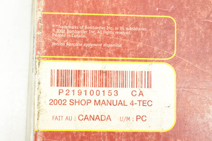Sea Doo 219100153 2002 Volume 2 Shop Manual