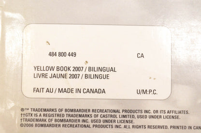 Ski Doo 484800449 2007 Yellow Book