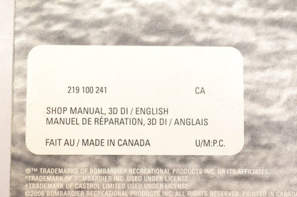 Sea Doo 219100241 2006 3D DI Shop Manual