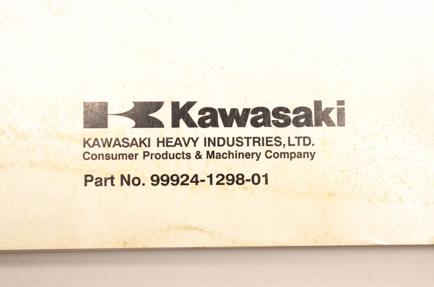 OEM Kawasaki 99924-1298-01 KX125/250 Service Manual