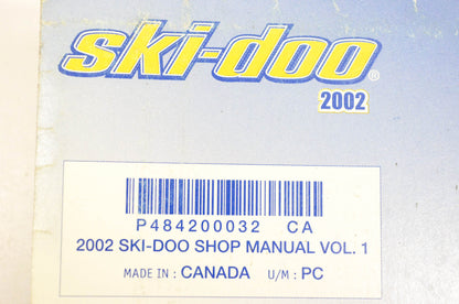 Ski Doo 484200032 2002 Volume 1 Shop Manual