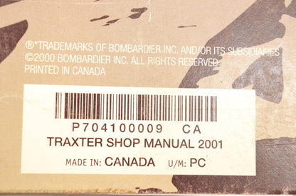 Bombardier 704100009 2001 Traxter Shop Manual