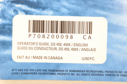 Can Am 708200098 2008 DS450 X Operator's Guide
