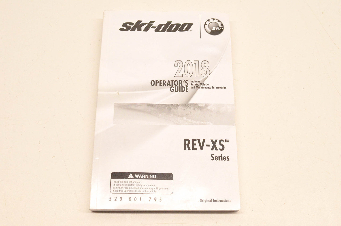 Ski Doo 520001795 2018 Rev-XS Series Operator's Guide