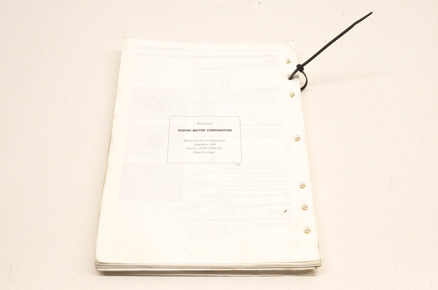 OEM Suzuki 99500-35080-03E GSX-R600 Service Manual
