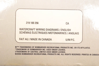 Sea Doo 219100256 1989-2003 Watercraft Wiring Diagrams