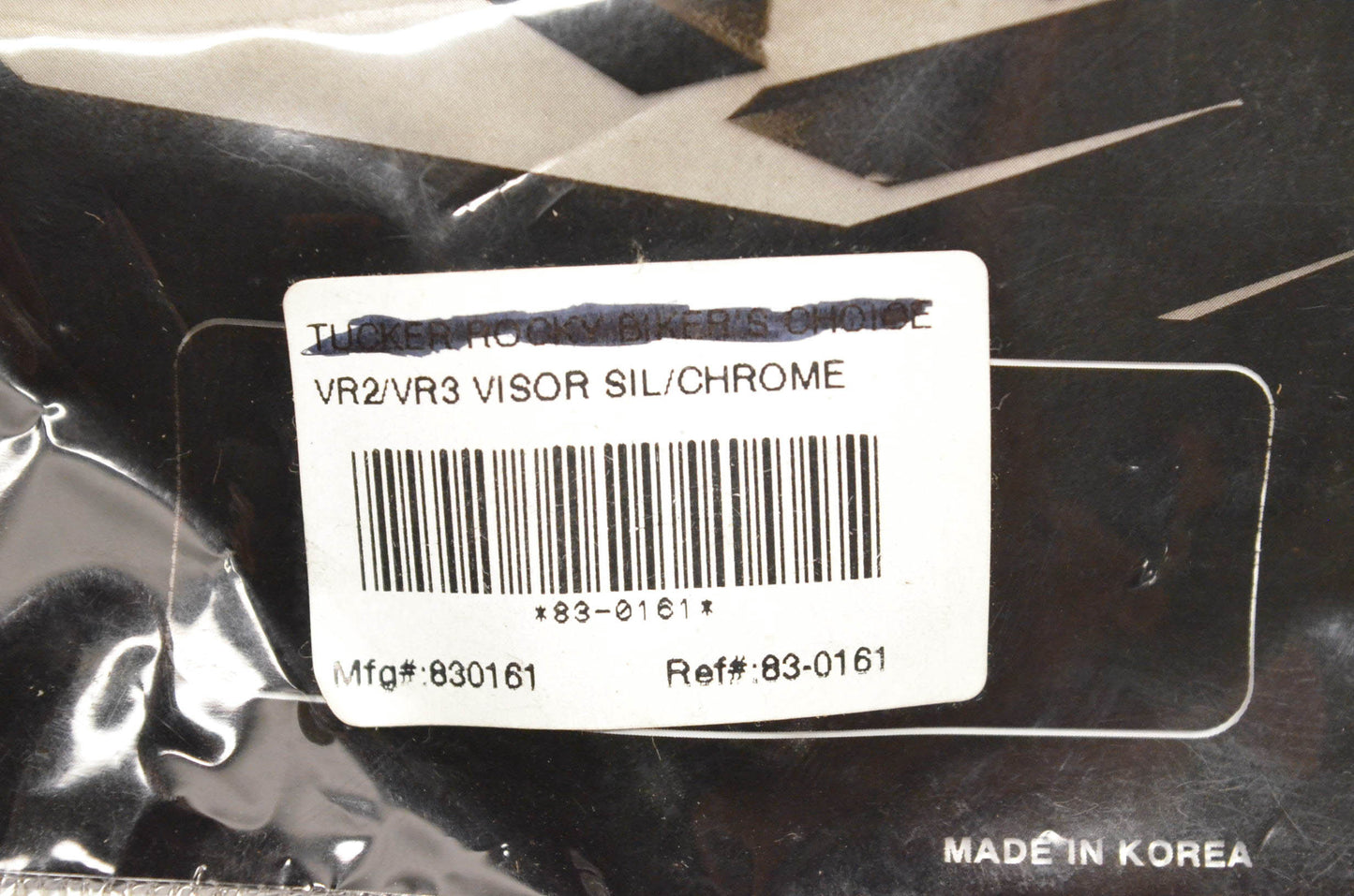 KBC 830161, 83-0161 VR2/VR3 Silver Chrome Visor NOS
