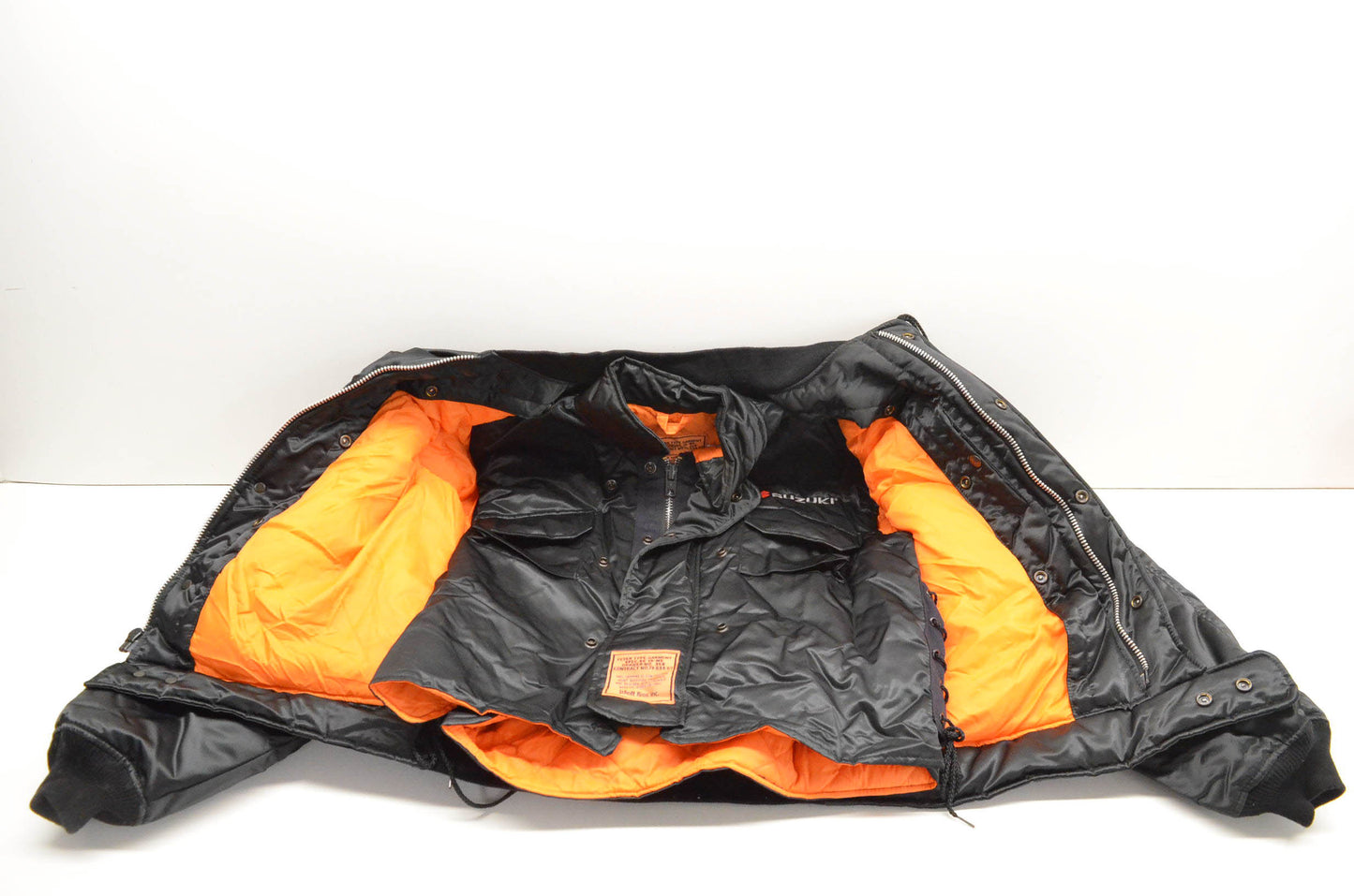 Schott Large Black Suzuki Riding Jacket With Vest NOS