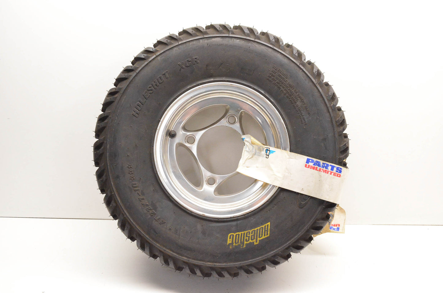 ITP KIT-450L Holeshot XCR AT22x7-10 4 Hole Silver Rim Tire NOS