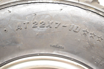 ITP KIT-450L Holeshot XCR AT22x7-10 4 Hole Silver Rim Tire NOS