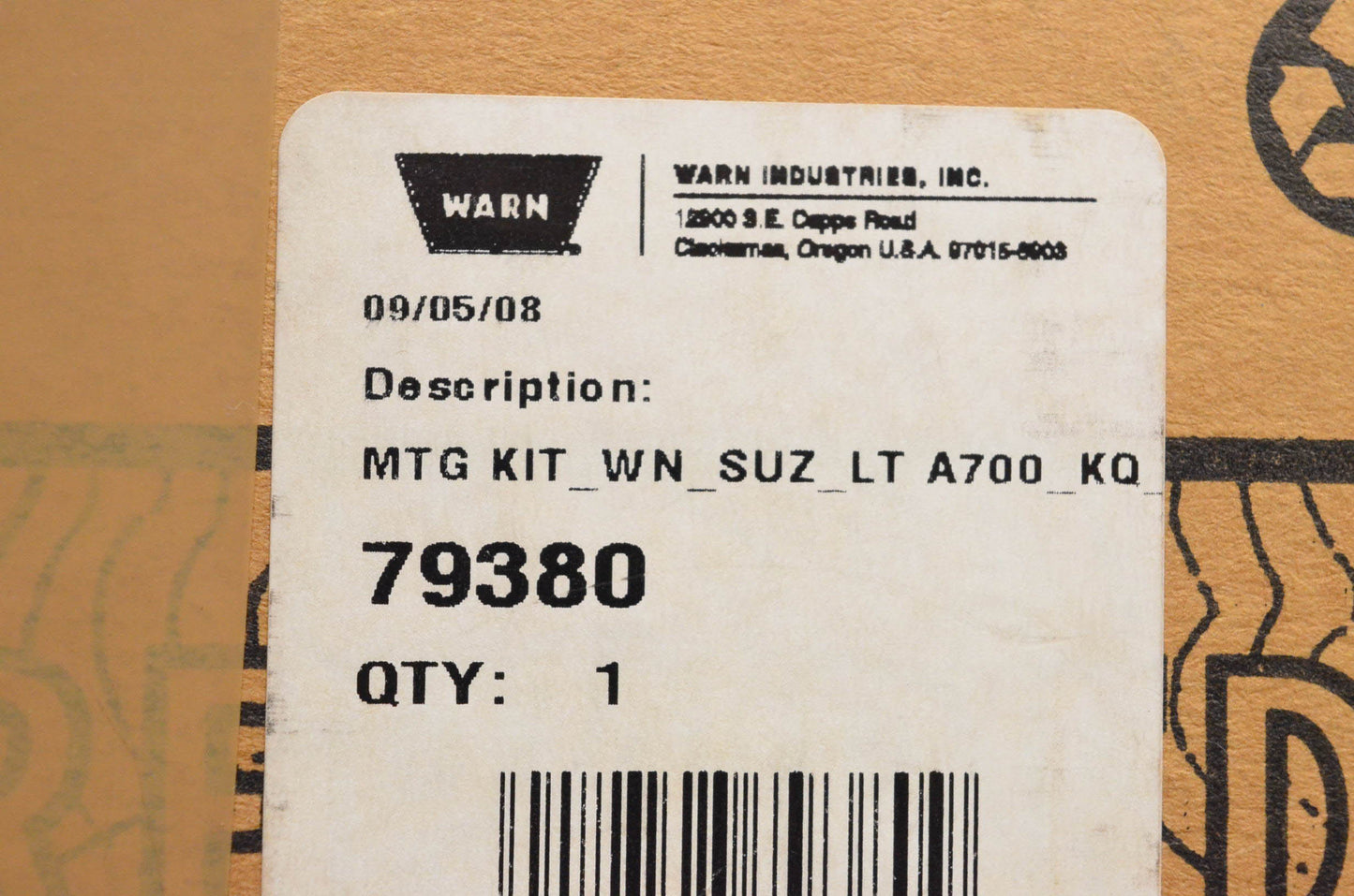 Warn 79380, W79380, 990A0-45068 Winch Mount Kit NOS