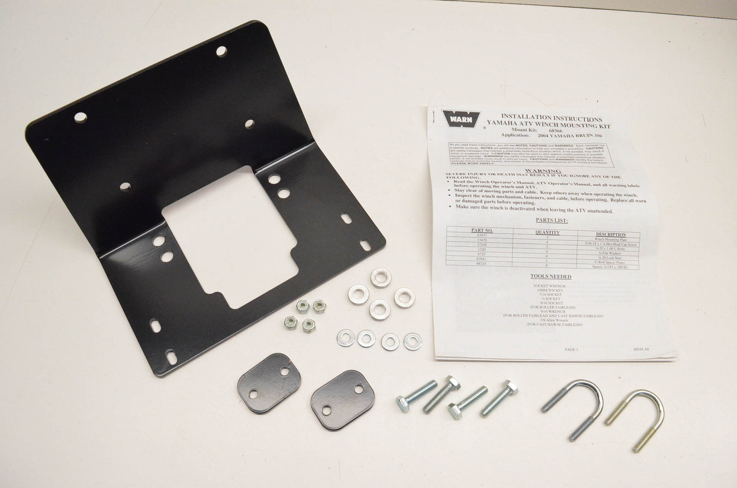 Warn 68366, W68366 Winch Mount Kit NOS