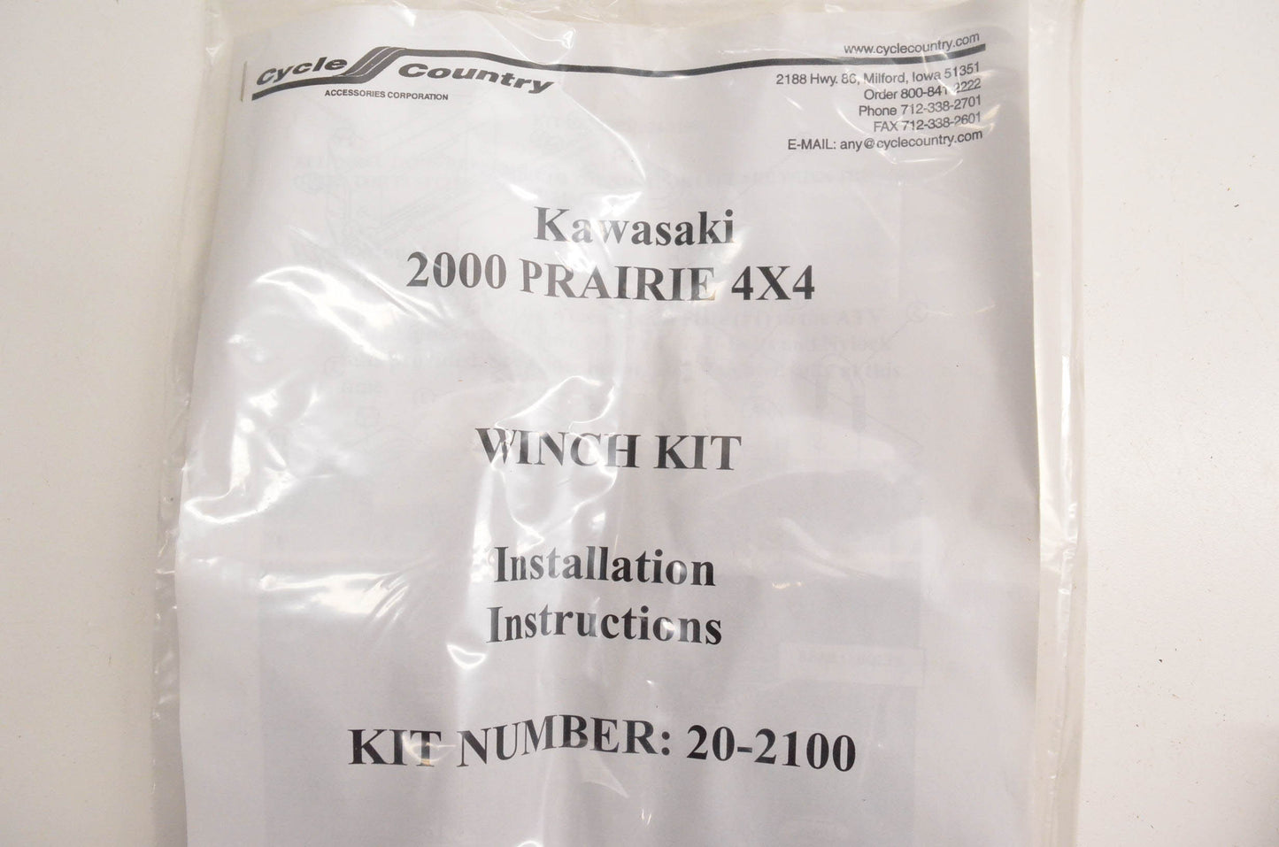 Cycle Country 20-2100 Winch Mount Kit NOS
