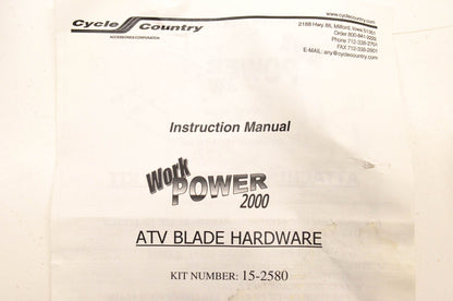 Cycle Country 15-2580 ATV Blade Mounting Kit NOS