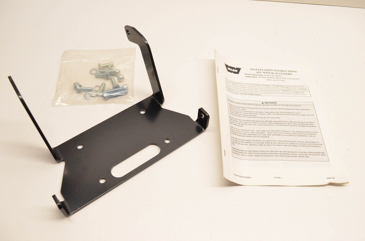 Warn 60004 Winch Mount Kit NOS