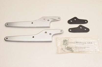 New OEM Kawasaki K53021-101 Chrome Saddlebag Mount Strut Kit NOS
