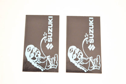 Aftermarket Pee On Suzuki Decals 3"x1-3/4". Qty 2 NOS