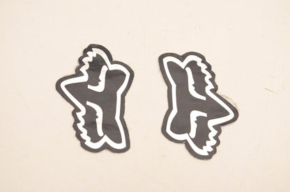 Fox Racing Mini Fox Logo Decal Black/Silver 2"x1". Qty 2 NOS