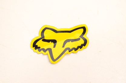 Fox Racing Mini Fox Logo Decal Yellow/Black 2"x1". NOS