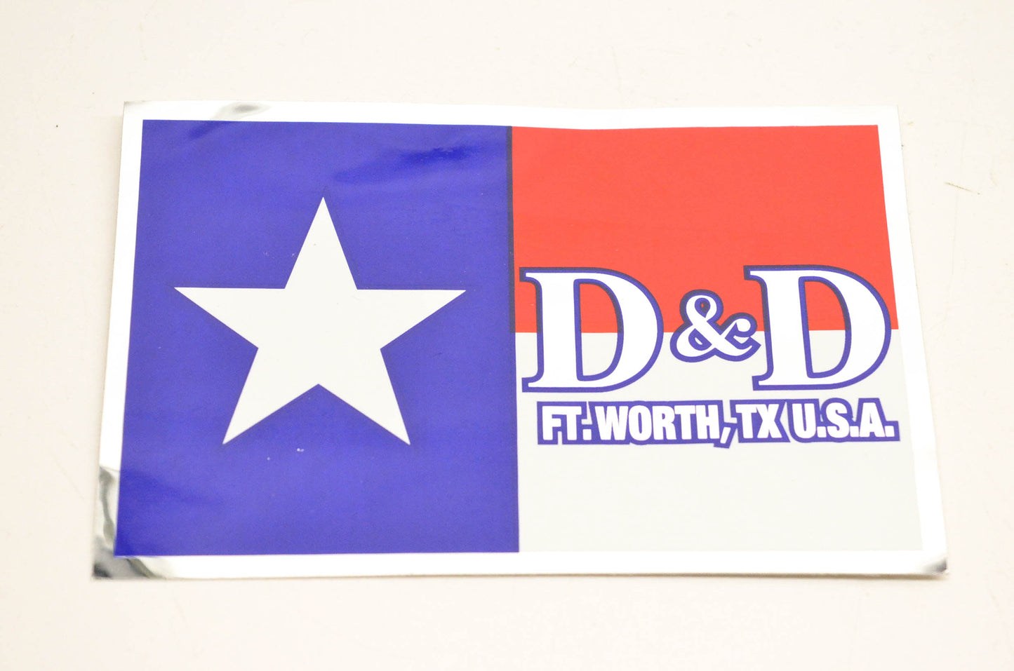 D&D Performance Fort Worth Texas Flag Decal 4"x3". NOS