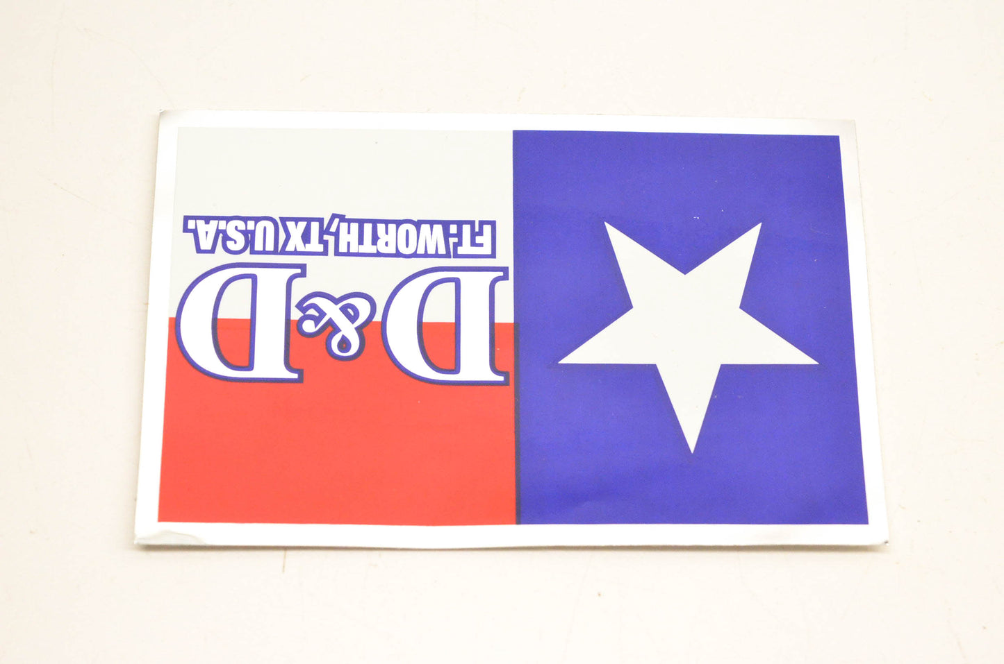 D&D Performance Fort Worth Texas Flag Decal 4"x3". NOS