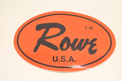 Rowe Racing Red Oval Logo Decal 3"x5". NOS
