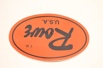 Rowe Racing Red Oval Logo Decal 3"x5". NOS