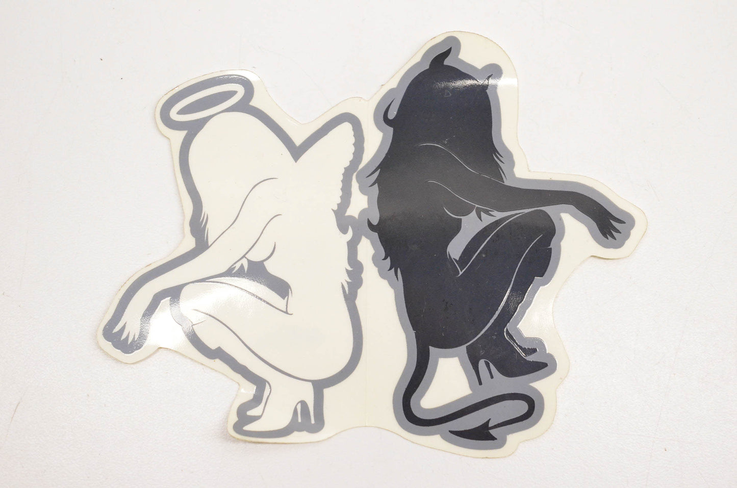 Aftermarket DA1830AI Black And White Devilish Decal 5"x4". NOS