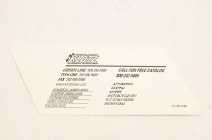 Klotz Synthetics Circle Decal 6"x2". NOS