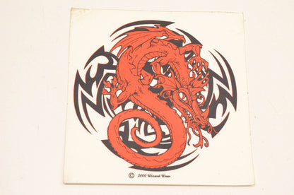 Wizard Wear 112252-000 Red Dragon Tribal Decal 4"x4". NOS
