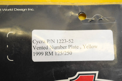 Cycra 1223-52 Vented Number Plate NOS