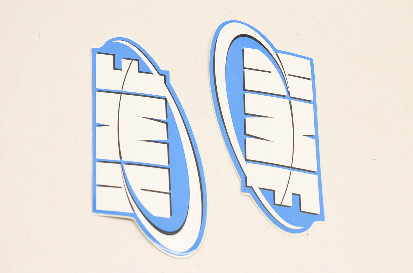 HMF Blue Logo Decal 5"x2". Qty 2 NOS