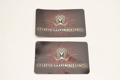 Mini Warriors Logo Decal 4"x3". Qty 2 NOS