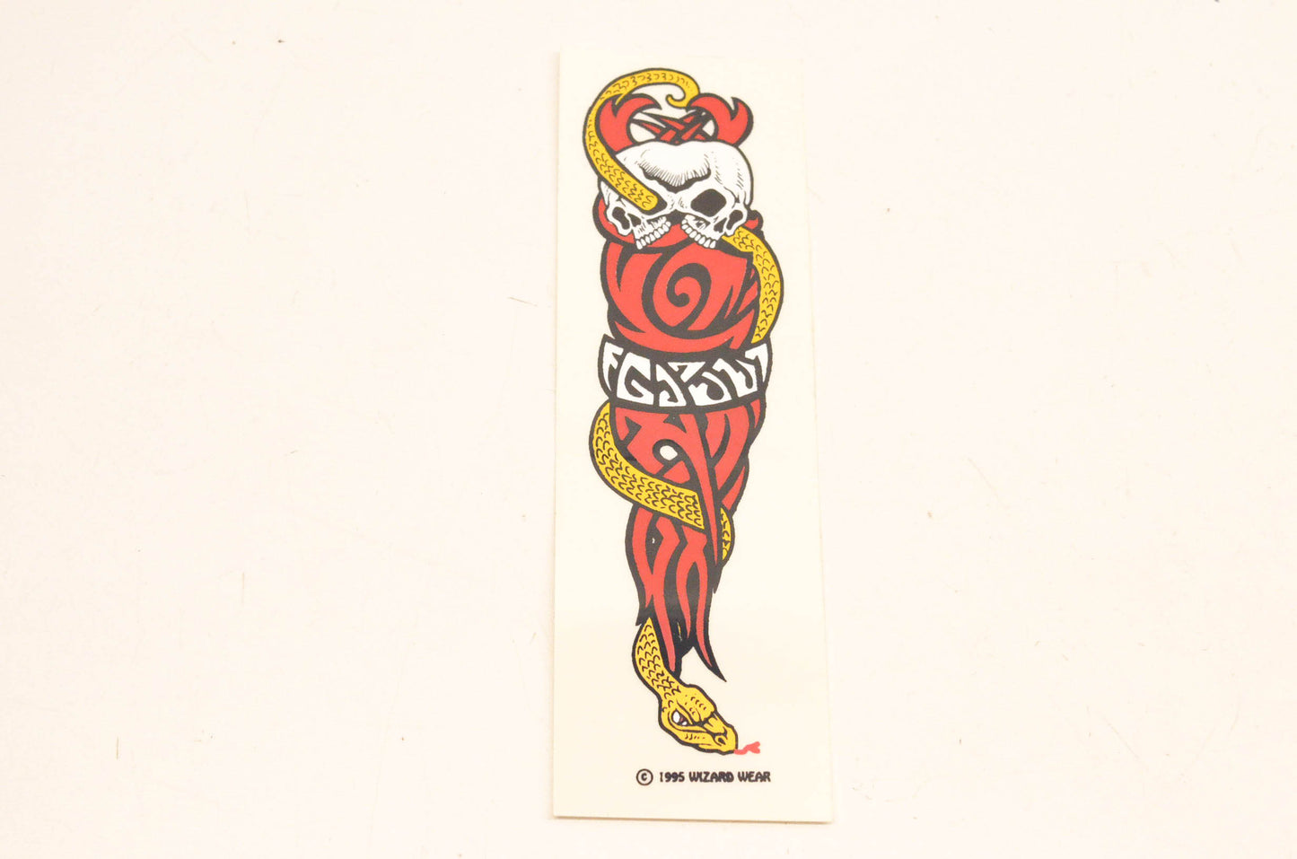 Wizard Wear Skull And Snake Tribal Decal 2"x6". NOS