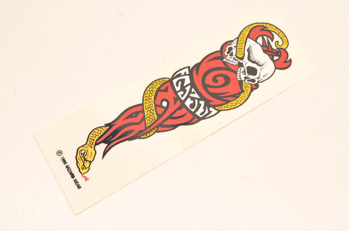 Wizard Wear Skull And Snake Tribal Decal 2"x6". NOS