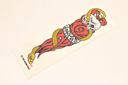 Wizard Wear Skull And Snake Tribal Decal 2"x6". NOS