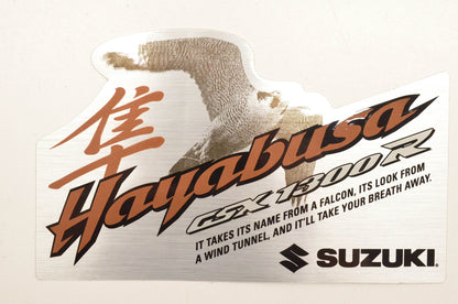 New OEM Suzuki Hayabusa GSX1300R Decal 6"x4". NOS