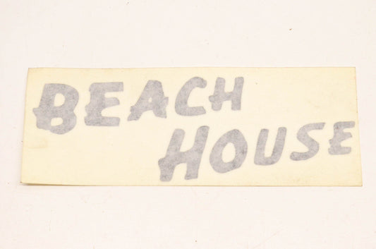 Aftermarket Beach House Decal 2"x6". NOS