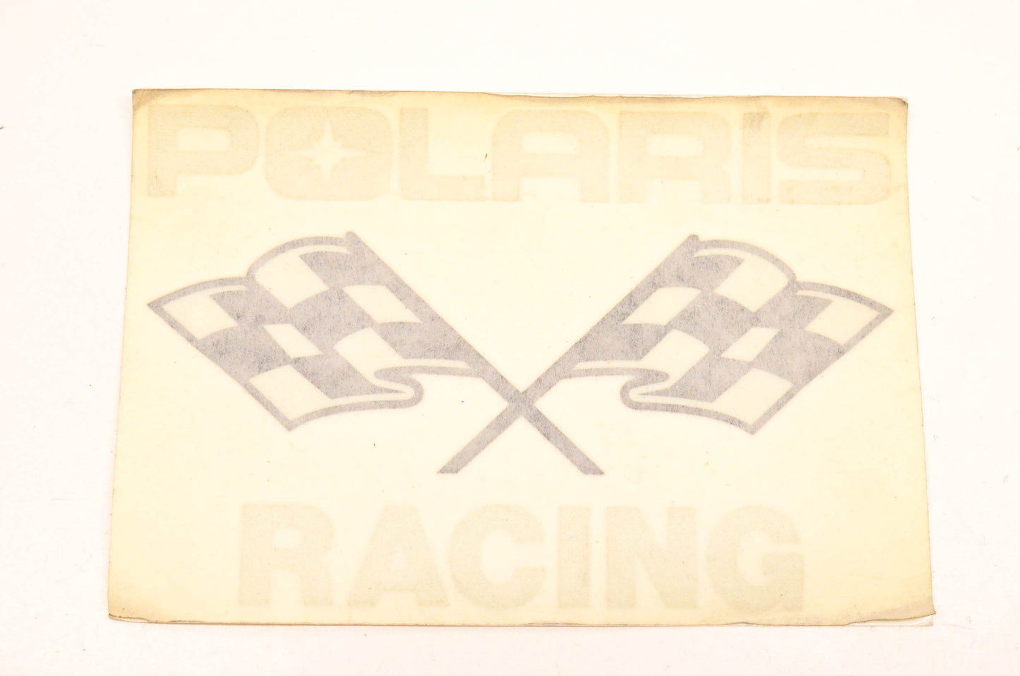 New OEM Polaris Racing Checkered Flag Decal 4"x6". NOS
