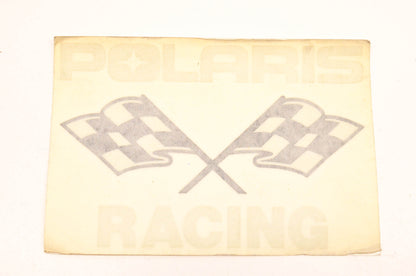New OEM Polaris Racing Checkered Flag Decal 4"x6". NOS