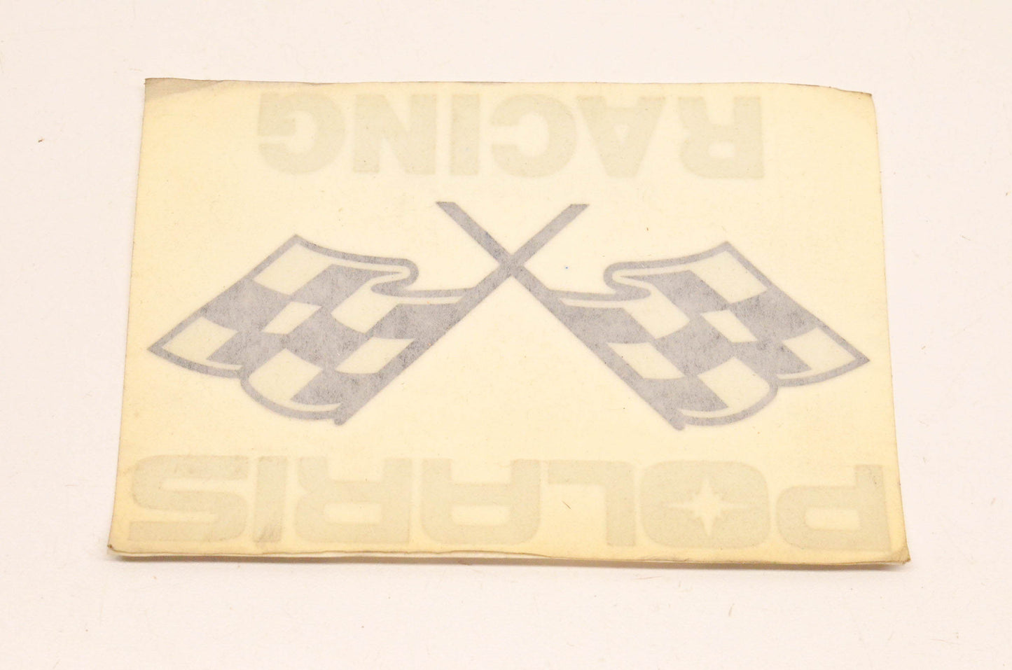 New OEM Polaris Racing Checkered Flag Decal 4"x6". NOS