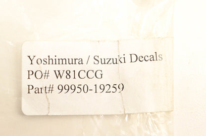 New OEM Suzuki 99950-19259-000 Yoshimura Decal Sheet NOS