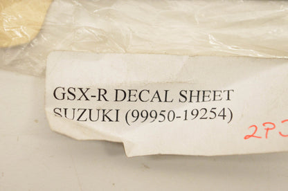 New OEM Suzuki 99950-19254-000 GSXR Decal Sheet NOS