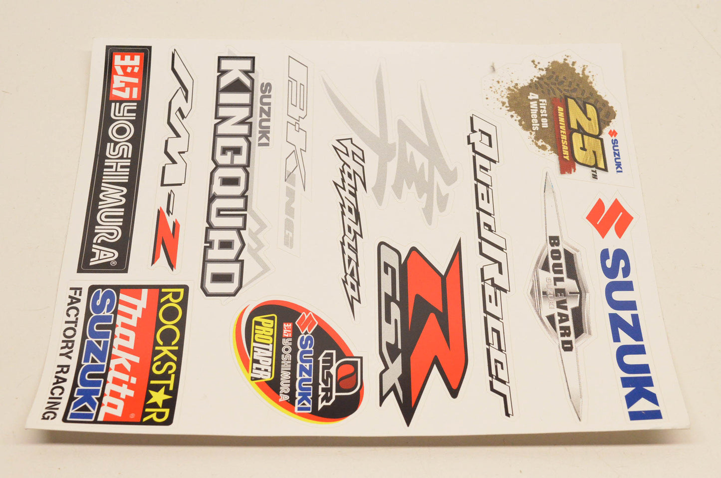 New OEM Suzuki 25th Anniversary Decal Sheet NOS