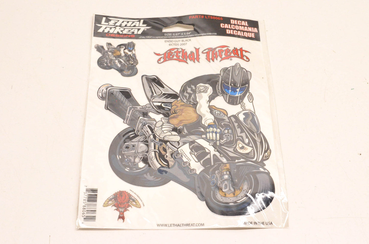 Lethal Threat LT88065 Endo Guy Black Decal Sheet NOS